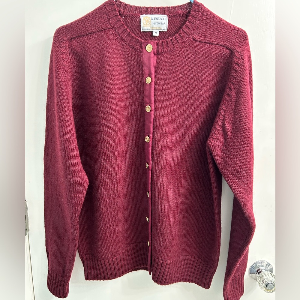Gleneagles Knitwear Bermuda 100% Wool Cardigan Rare find